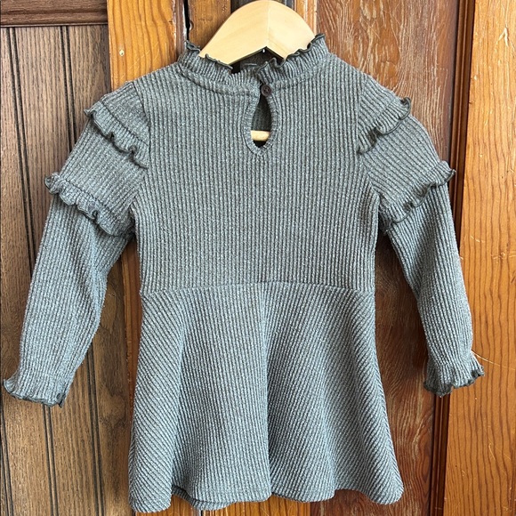 Green Ruffled Knit Dress - Picture 2 of 3